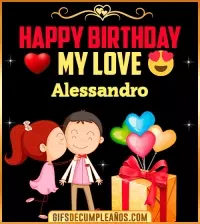 GIF Happy Birthday Love Kiss gif Alessandro